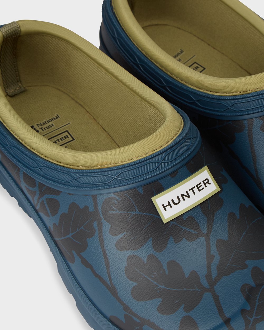 Zuecos Hunter Mujer - National Trust Print Gardener Clog - Azules - ZHEKUAF-42